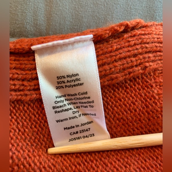 Talbots NWT burnt orange 3/4 sleeve turtleneck sweater size P (smalll?) petite - Picture 7 of 15